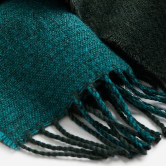 Turquoise/Brown Patterned Scarf - Picture 2 of 2